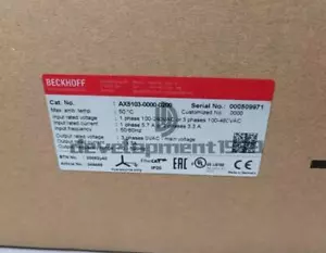 New Beckhoff Ax5103-0000-0200 Servo Driver Website