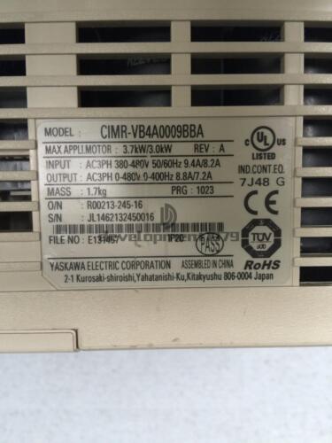 Used Yaskawa Cimr-Vb4a0009bba Frequency Converter B2c